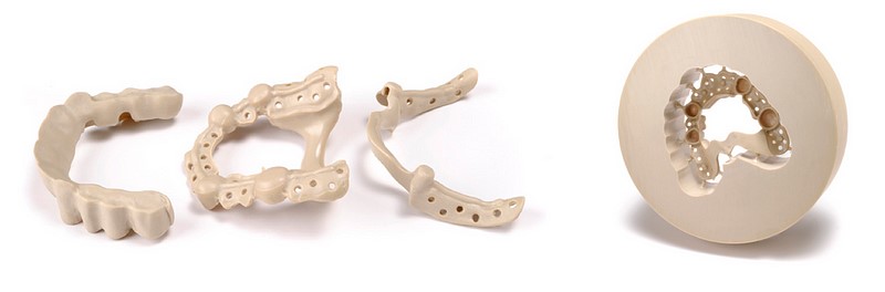 PEEK Dental Disc for Implant-borne Dental Frameworks